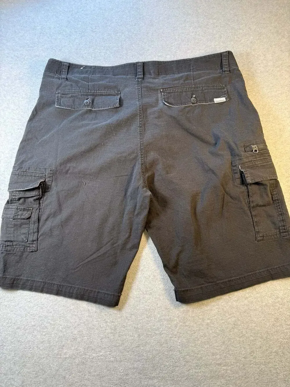 Wear First Men's Lightweight Ripstop Stretch Cargo Shorts Black